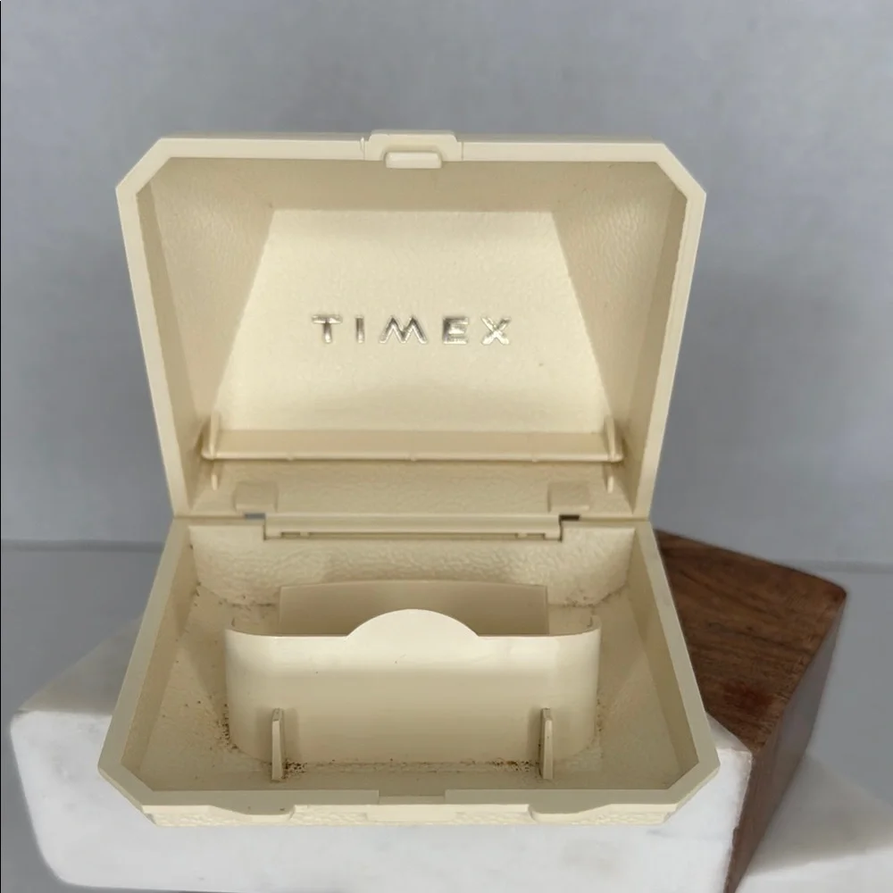 Vintage 1960's Timex Ivory Plastic Watch Box lot M12